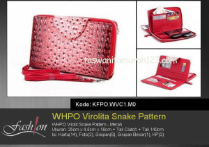 Tas Wanita Murah WHPO Virolit Snake Pattern Merah