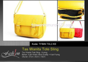 Tas Wanita Murah Tote Sling TSL2 Kuning